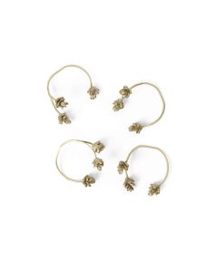 Alternative view of ferm Serviettenringe Forest 4er-Set Messing