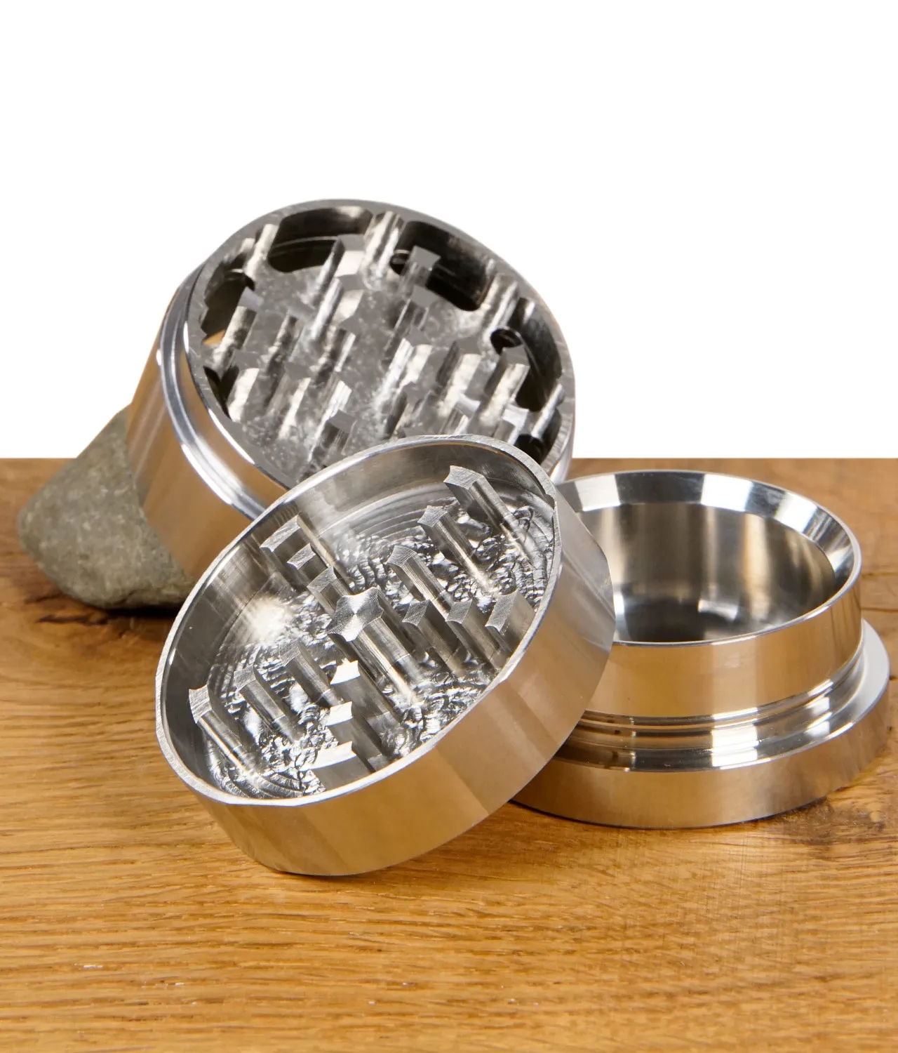 Black Leaf Edelstahl Grinder Ø49mm, 3-tlg. – Bild 7