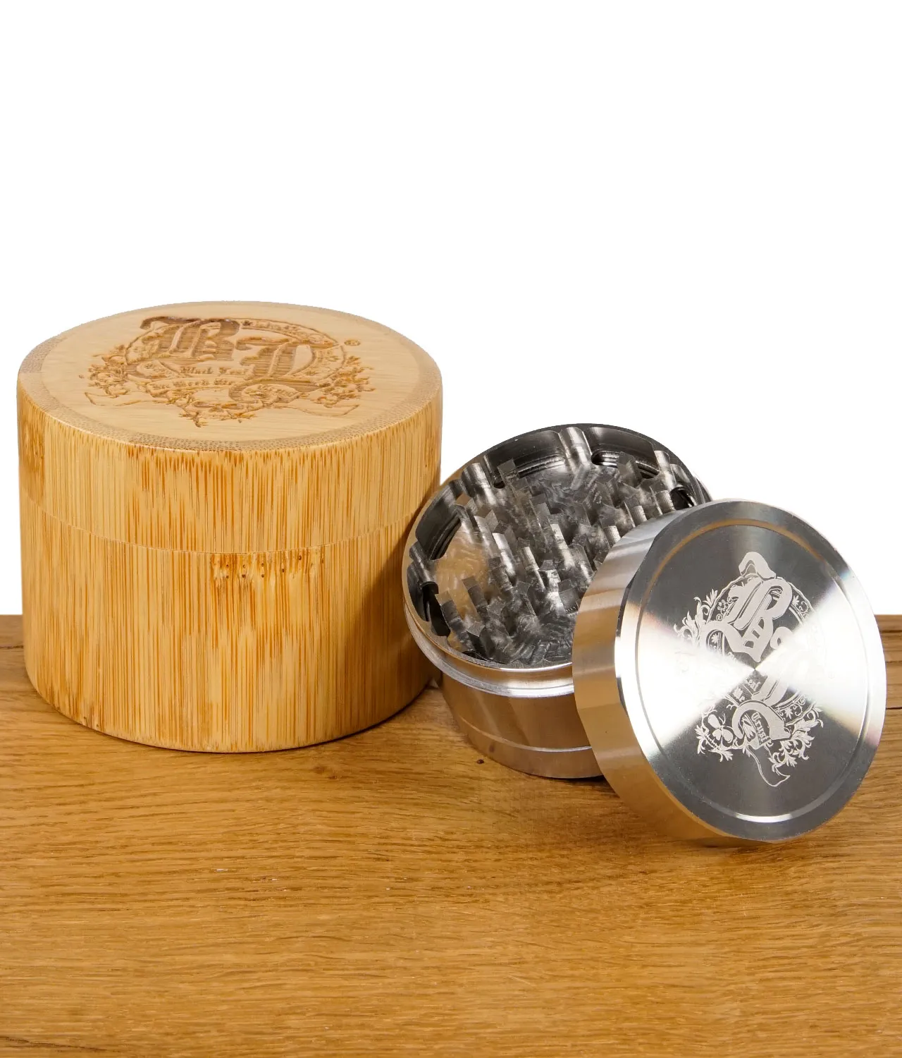 Black Leaf Edelstahl Grinder 3-tlg. Ø59mm – Bild 2