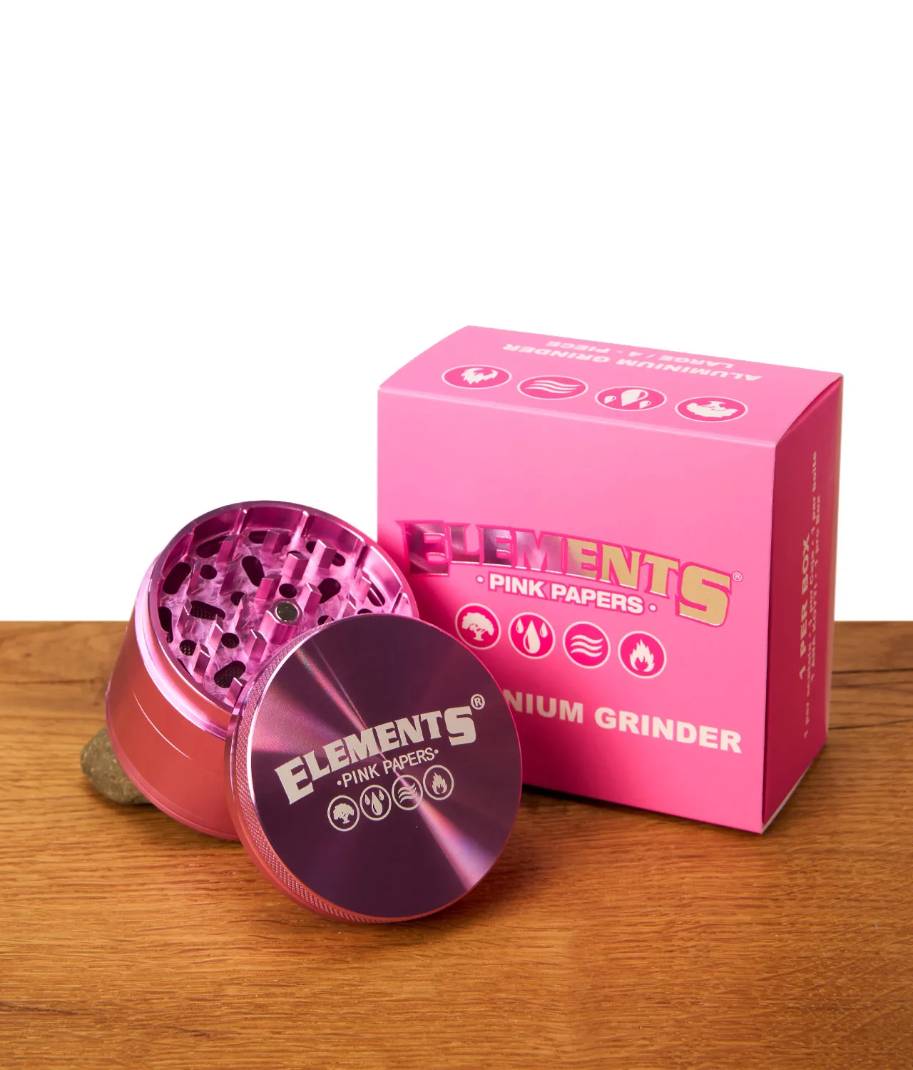 Elements Aluminium Grinder Pink 4-teilig Ø60mm