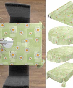 Alternative view of Wachstuch Tischdecke Patchwork Kamille Blumen Grün Tischdecke abwaschbar Wachstischdecke Gartentischdecke