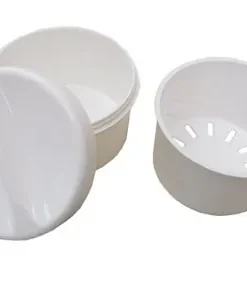 Zahnprothesendose mit Sieb und Schraubdeckel