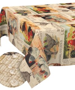 Tischdecke abwaschbar Stofftischdecke Gartentischdecke Textil Tischtuch Tafeldecke Meterware Bauernhof