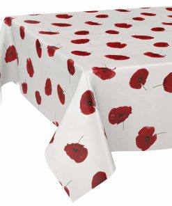 Alternative view of Wachstuch Tischdecke abwaschbar Mohnblumen Perlmut-Weiß  Wachstischdecke Gartentischdecke