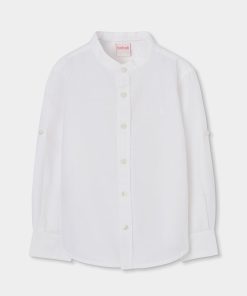 Alternative view of Leinen Hemd mit langen Ärmeln (weiss) von Boboli