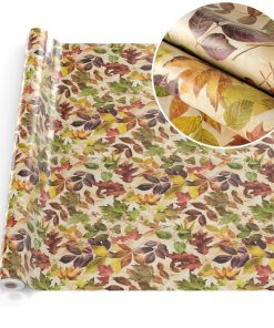 Wachstuchtischdecke Wachstuch Tischdecke abwaschbar rechteck, rund, oval hochwertige Bedruckung Gartentischdecke MIMOSA Herbst Blätter Breite 140cm