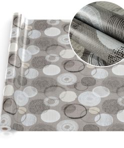 Alternative view of Wachstuchtischdecke Wachstuch Tischdecke abwaschbar rechteck, rund, oval hochwertige Bedruckung Gartentischdecke MIMOSA Kreise Grau Ornamente Breite 140cm