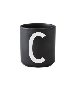 Alternative view of Design Letters Porzellan-Becher C Schwarz