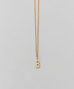 Design Letters Buchstabe B (10 mm) mit oder ohne Kette – 18K vergoldet