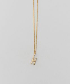 Alternative view of Design Letters Kette Buchstabe H (10 mm) mit oder ohne Kette – 18K vergoldet