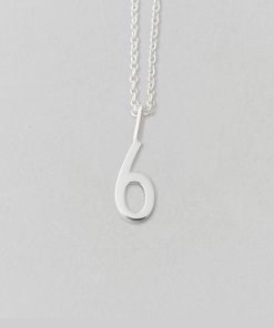 Alternative view of Design Letters Zahl 6 (10mm) Silber