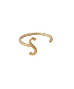 Design Letters Ring Buchstabe S 18k vergoldet