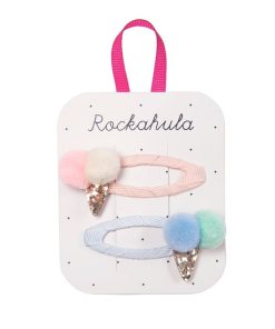 Alternative view of Pompom Eiscreme-Haarspangen