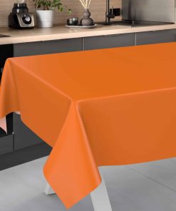 Alternative view of Wachstuch Tischdecke abwaschbar Meterware Wachstuchtischdecke Gartentischdecke 140cm Uni Orangen