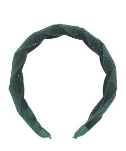 Geflechtetes Samt Stirnband (Evergreen)