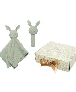 Alternative view of Geschenkset Bunny mit Schmusetuch & Rassel (grün)