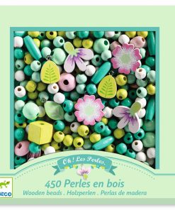 Alternative view of Holzperlen „Blätter und Blumen“