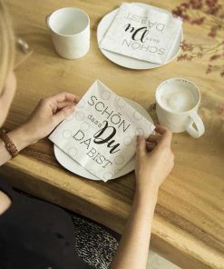 Alternative view of Servietten Schön, dass du da bist