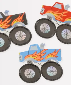 Alternative view of Monster Trucks Pappteller von Meri Meri