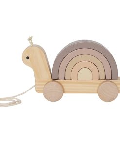 Nachziehtier und Stapelspielzeug Schnecke
