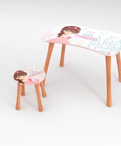 Alternative view of Kinder Hocker und Tisch Set mit Motiv Little Princess Rosa