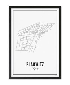 Stadtplan Leipzig Plagwitz Poster A3