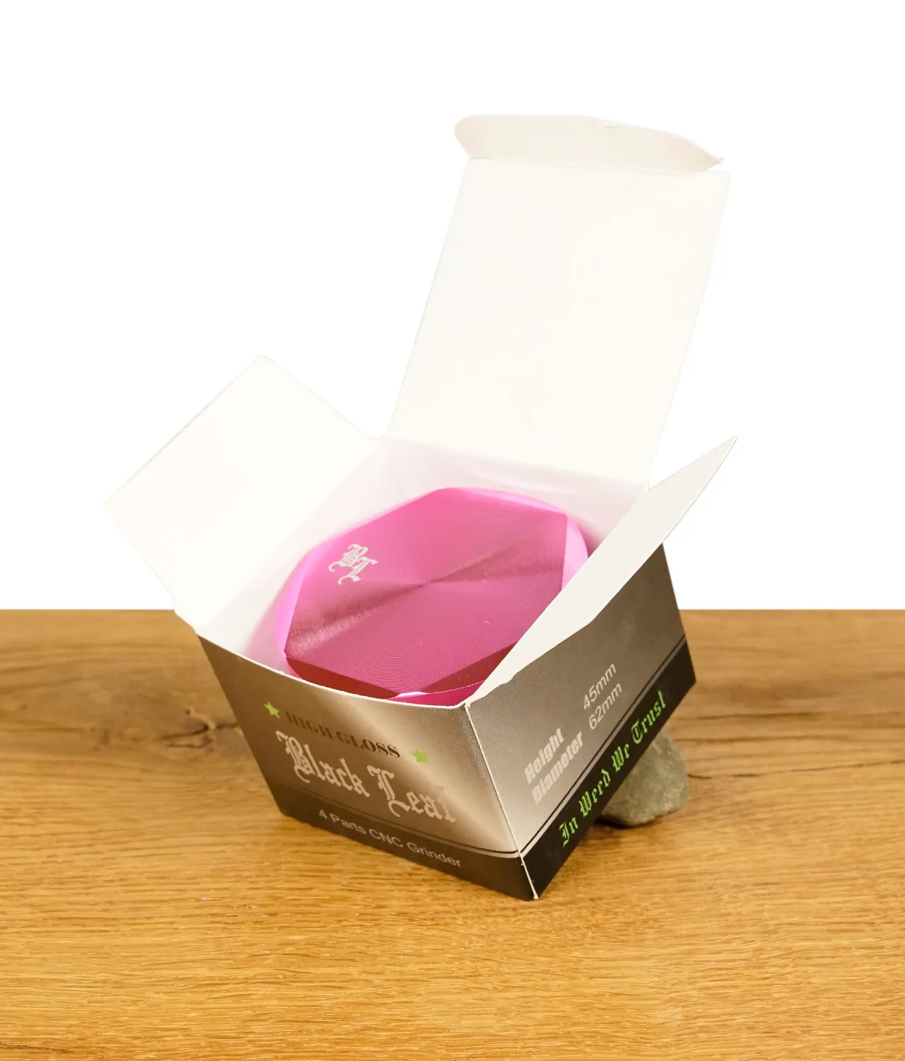 Black Leaf Alu Grinder Ø62mm 4-tlg. changierend – Bild 7