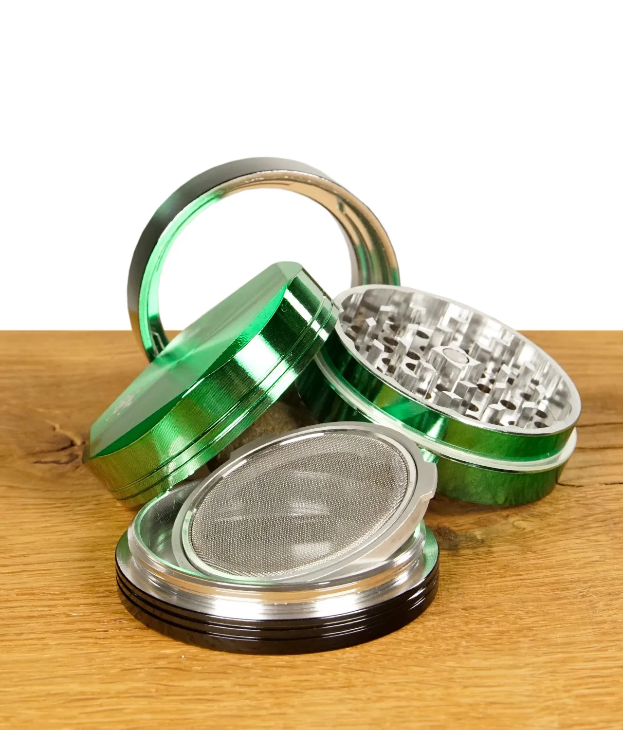 Black Leaf Alu Grinder Ø62mm 4-tlg. changierend – Bild 3