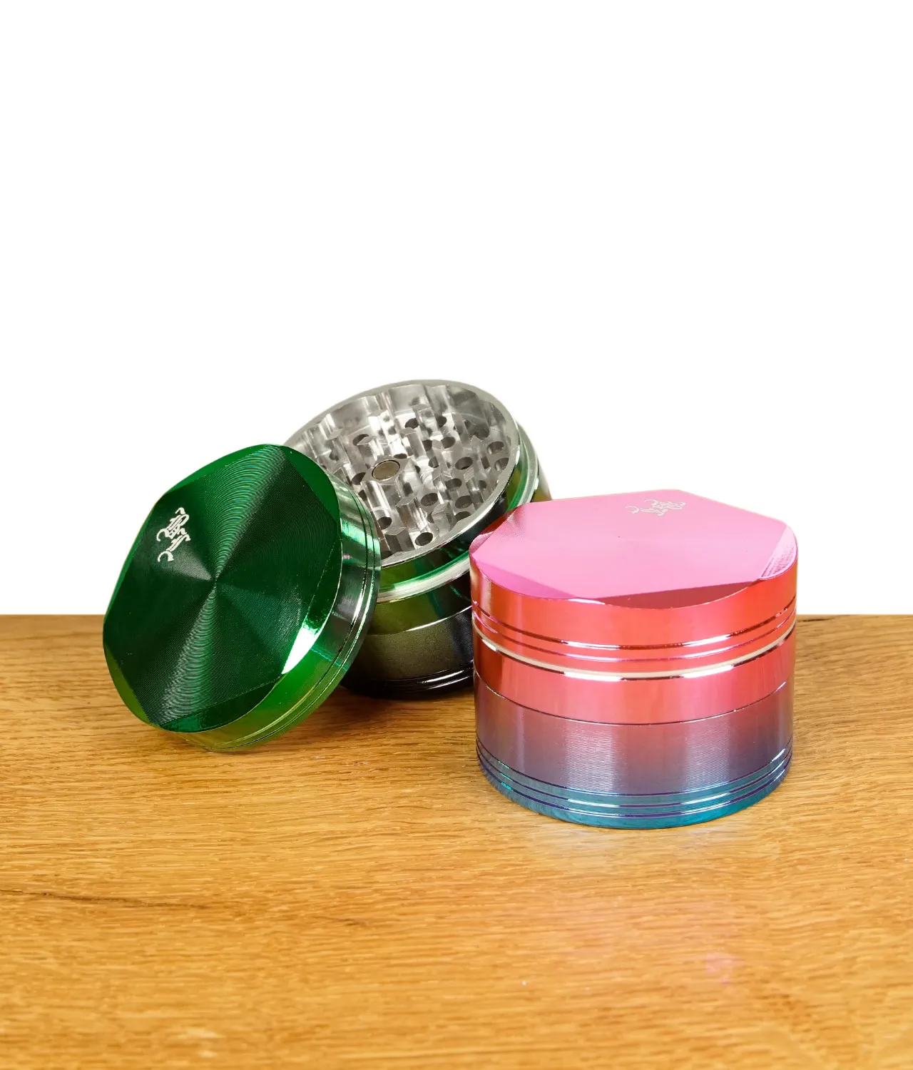 Black Leaf Alu Grinder Ø62mm 4-tlg. changierend – Bild 2