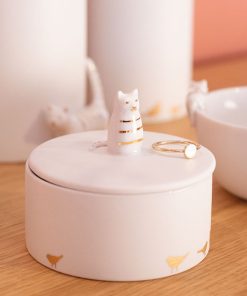Porzellan-Dose „Katze“