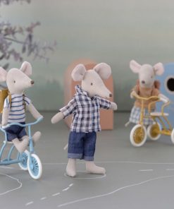 Dreiradmaus, Großer Bruder mit Tasche (H 13 cm)