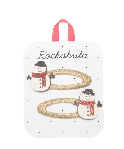 Glitzernde Schneemann Haarspangen